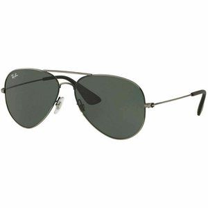 Ray-Ban Aviator Style Sunglasses W/Dark Green Lens